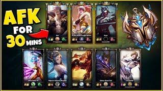 *3 PROS VS 5 BRONZE* BUT THE PROS AFK FOR 30 MINUTES (HARDEST CHALLENGE) - League of Legends