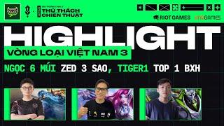 HIGHLIGHT VÒNG LOẠI VIỆT NAM #3 ĐTCL MÙA 14: NGỌC 6 MÚI ZED 3 SAO, THẦY HỔ TIGER1 TOP 1 BXH