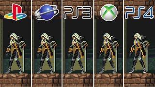 Castlevania: Symphony of the Night (1997) PS1 vs Sega Saturn vs PS3 vs XBOX 360 vs PS4 Pro