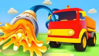 Colored street vehicles. Trucks for kids. Helper cars & car cartoons for kids. Full episodes cartoon