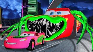 Epic Escape From The Lightning McQueen & McQueen Eater | McQueen VS McQueen Eater | BeamNG