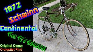 1972 Schwinn Continental Original Owner Craigslist Find