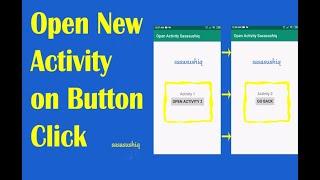 How to Make a Button Open a New Activity | Android App Development for beginners 2020 video#08