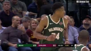 Career Game #328: Giannis Antetokounmpo Highlights vs CLE (11/07/2017)