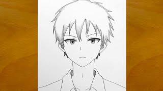How to draw an anime boy face || Anime boy drawing tutorial || Easy drawing for beginners