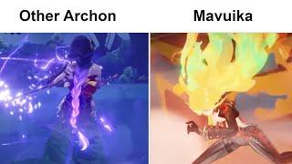 Mavuika takes the Archon glowing hair to another level