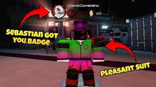 HOW TO GET THE 'SEBASTIAN GOT YOU' BADGE + PLEASANT JUMPSUIT?! | Roblox Pressure