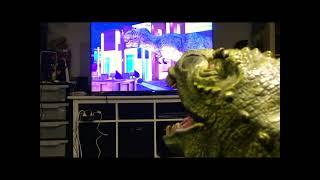 Rexy Reacts to the T-Rex Attack Scene Part 3 from Jurassic World Camp Cretaceous Season 2