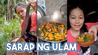 HARVESTING TALONG TANIM NI NANAY SA LIKOD NG BAHAY | NAGLUTO NG FRESH SARI-SARING GULAY