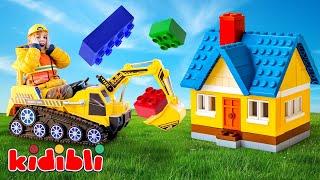 Kids play construction workers  Educational Video for Kids | Kidibli