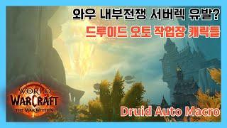 World of Warcraft the War within Sever Lag? Druid Auto Macro Character