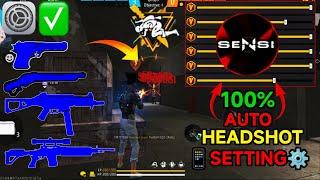 Free Fire Headshot setting 2024  Best Sensitivity Settings ️| Sensitivity + Hud Settings Free Fire