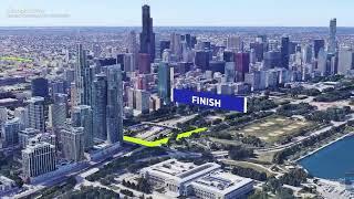 Chicago marathon 2024 - Course 3D - Live