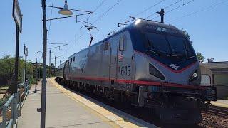 Amtrak 645 Flies Past Mystic with Northeast Regional 7-31-21