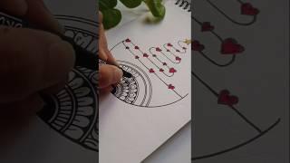 Draw heart mandala with me️ #shorts #art #mandala #satisfying #trending #viralvideo #colors #fyp