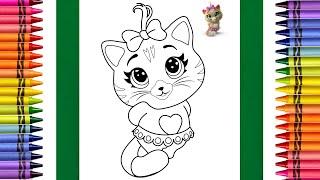 The Coloring Couple Presents: Coloring Pilou from 44 Cats | Coloring Pages for Kids | How to Color