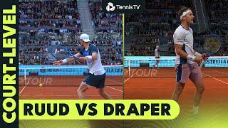 Tennis In This View!  Casper Ruud vs Jack Draper Court-Level Highlights | Madrid 2025 Final