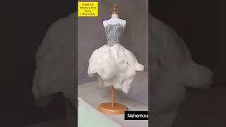 cotton candy dress | Miniature dress | Doll dress making #shorts #viral #uniqueshorts #nehemica