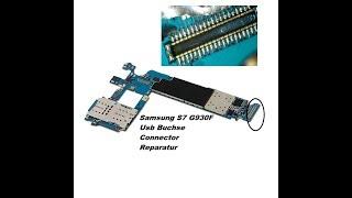 Samsung S7 USB Buchse Anschluss auf Platine Reparatur Usb Connector  repair Mainboard soldering