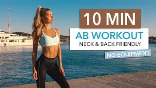 10 MIN AB WORKOUT - Back & Neck Friendly / No Equipment I Pamela Reif