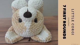 Crochet 7 first rounds - Corgi Biscuit