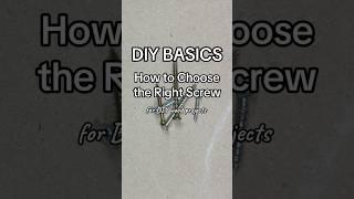 DIY Basics - Choosing the Right Screw | The Home Depot