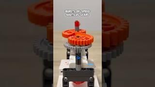 Bursts of Speed Using Nautilus Gears #mechanical #mechanism #gears #nautilus #lego