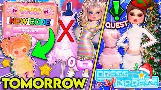 NEW UPDATE TOMORROW!? New CODES! Winter MAP & ITEM News! FREE Rainbow Dress OUT | Dress to Impress