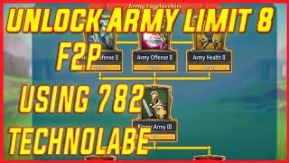 Lords Mobile | f2p using 782 technolabe upgrade military & Army leadership |2023