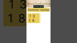 25-04-2023 || jowai ladrymbai target today || jl teer today || juwai teer