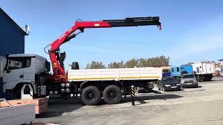 Бортовой Shacman 6x6 с КМУ SunHunk K-238-4