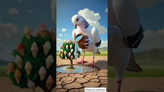 The big pigeon plant an icecream tree in the summer and brings it back in a basket#ai#pigeon#farmer