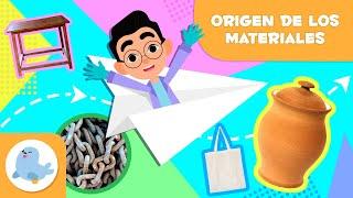 El ORIGEN de los MATERIALES  Clasificación de materiales para niños  Naturales y artificiales