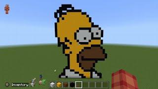 Homer Simpson in Minecraft (pixel art)