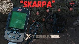 Minelab X-TERRA ELITE - "SKARPA" - V12X vs Coiltek 15