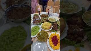 Dhakaiya weeding groom and bride’s dinner table ️     #dhakaiya #wedding