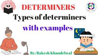 Determiners | Determiners in English | Determiners Parts of speech | ETC Online | Rakesh Khandelwal