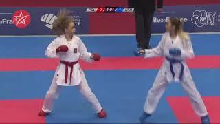 Dorota Banaszczyk POL   Anzhelika Terliuga UKR   Karate 1 Paris 2019   Final Kumite  55 KG 1