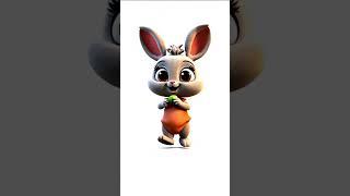 BeeHappy  Sensory Little Rabbit Dancing! #cartoon #dancingfruits #animation #happy #funny