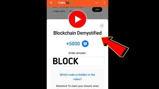 Blockchain Demystified Cats Video Code | Blockchain Demystified cats video code today