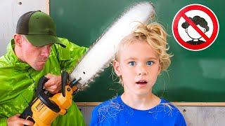 Braxton & Ryder's Funny Prank on Substitute Teacher - Funny Kids Video