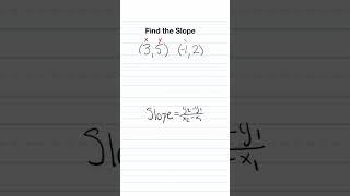 How to Find the Slope of a Line Between Two Points | Slope - #shorts #shortvideo #mathematics #slope