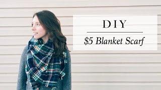 DIY NO SEW BLANKET SCARF || Katie Bookser