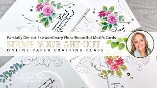 Partially Die-cut Extraordinary Flora/Beautiful Motifs Cards