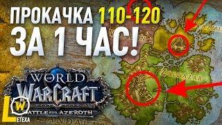 САМАЯ БЫСТРАЯ ПРОКАЧКА 110-120 ЗА 1 ЧАС WOW BFA 8.2.5