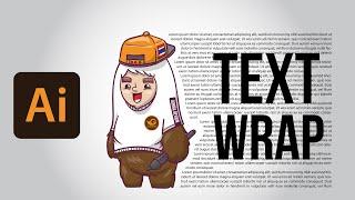 Text Wrap ตัวหนังสือหลบวัตถุ illustrator | Gorra Design