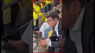 Two kings, One frame, Infinite goosebumps #thalaforareason #chepauk | Ajith Kumar | Dhoni #shorts