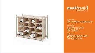 5632 neatfreak Stackable 16 Cubby Shoe Organizer assembly instructions