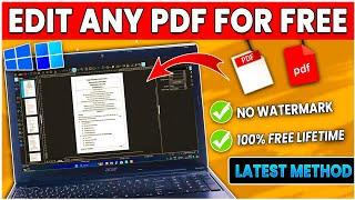 How to Edit Any PDF File on PC/Laptop Windows- 2024 For FreeFree PDF EditorPDF Editing For Free️