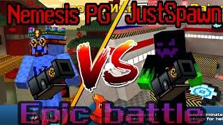 Pixel gun 3d. Emperor's palace VS science lab. Nemesis PG VS JustSpawn. Epic battle!